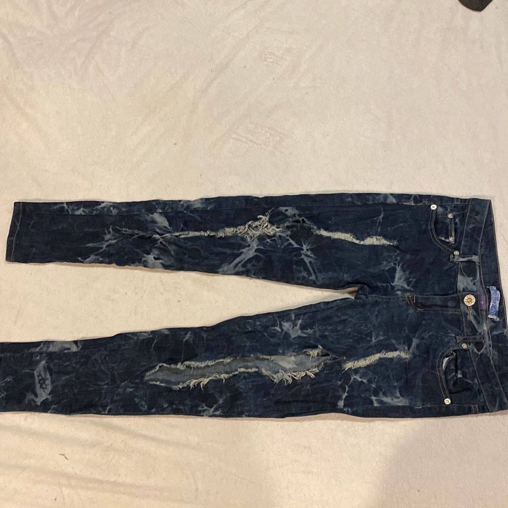 Distressed jeans